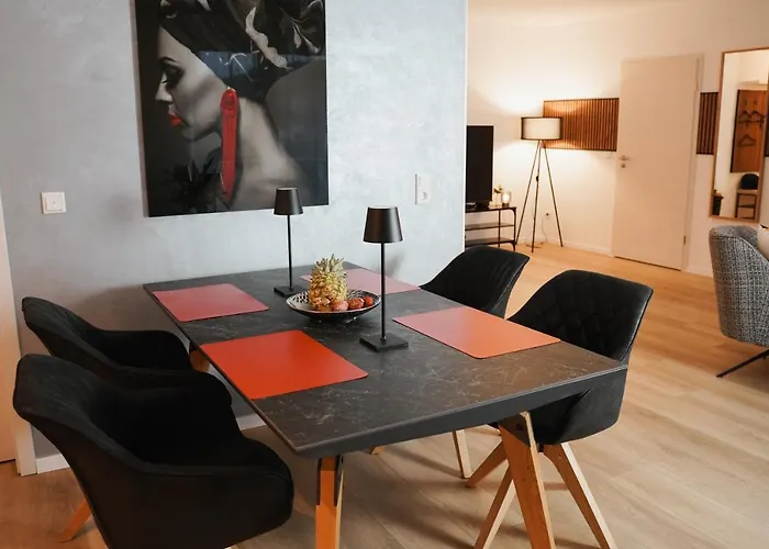 公寓 Paderborn-oase Mit Kamin-balkon-stilvolles Zuhause-24 -7 Self Check In, Kostenloser Parkplatz